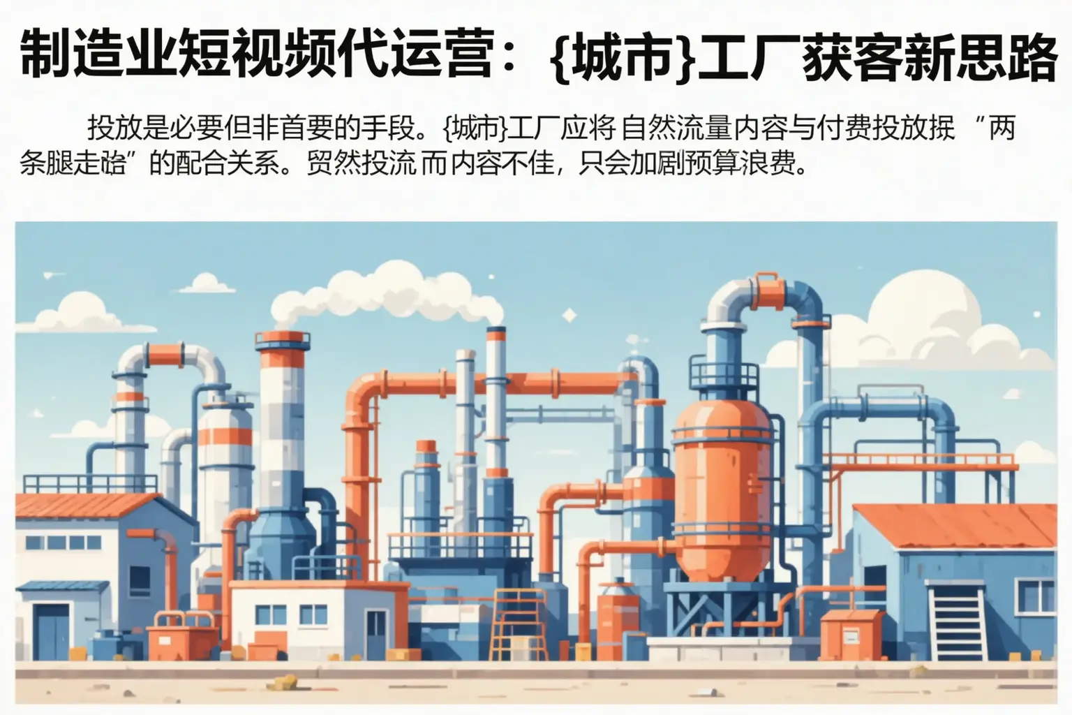 制造业短视频代运营：定结工厂获客新思路